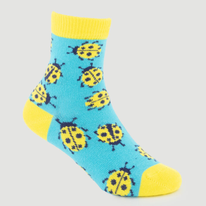 Chaussettes en coton bio motifs « coccinelles »