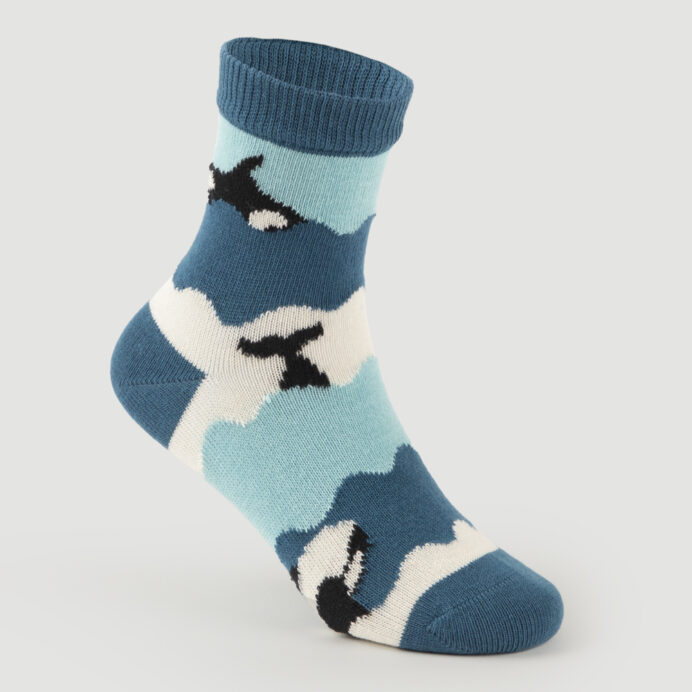 Chaussettes en coton bio motifs « baleines »