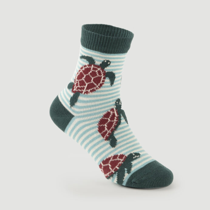 Chaussettes en coton bio motifs « tortues »