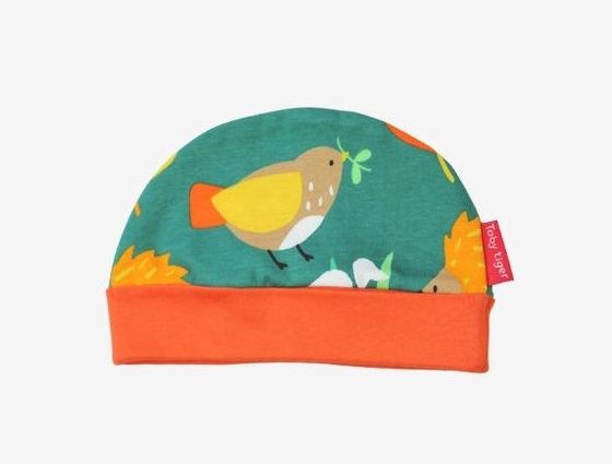 Bonnet en coton bio motifs « hérissons »