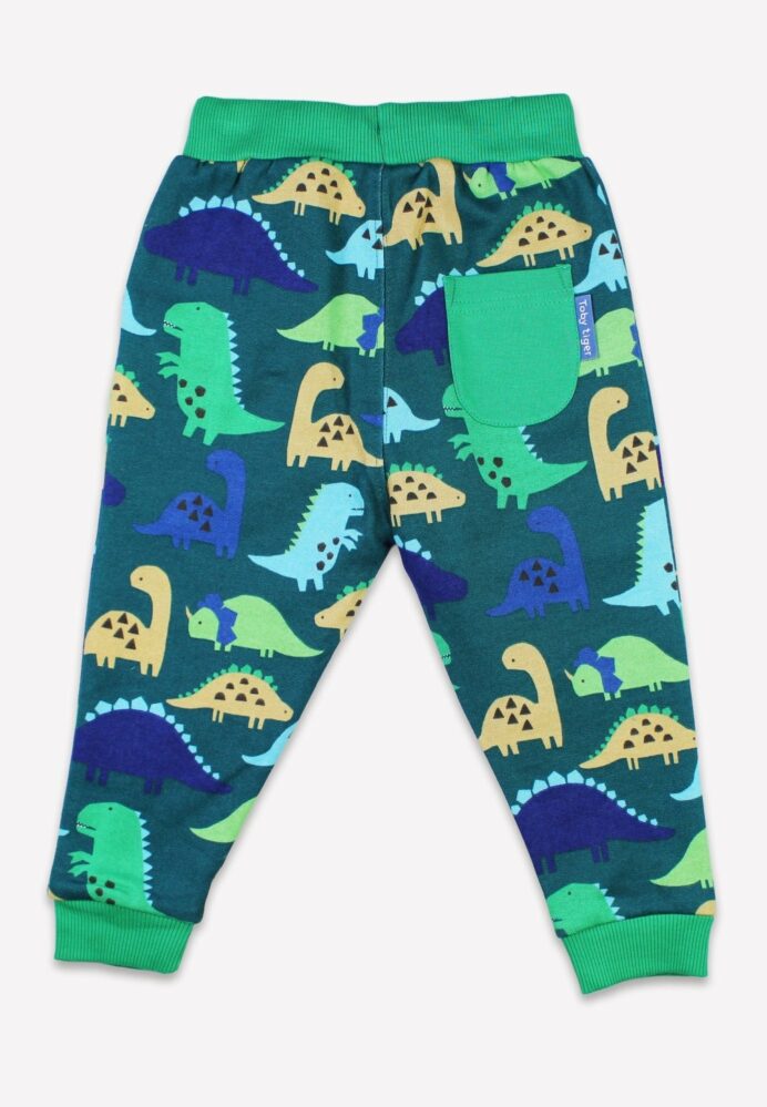 Pantalon jogging en coton biologique motifs « dinosaures »