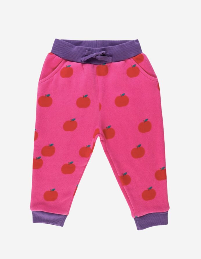 Pantalon jogging en coton biologique motifs « pommes »