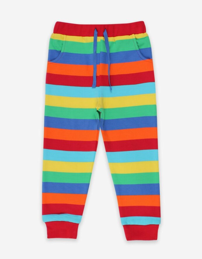 Pantalon jogging en coton biologique multicolore