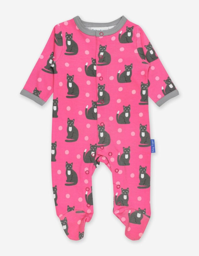 Pyjama une pièce en coton biologique motifs « chatons »