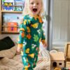 Pyjama deux pièces en coton biologique « hérissons » – Image 4