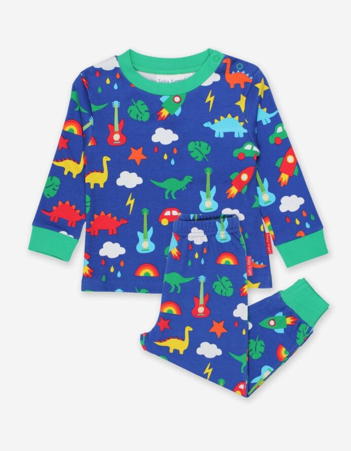 Pyjama deux pièces en coton biologique motifs « jouets »