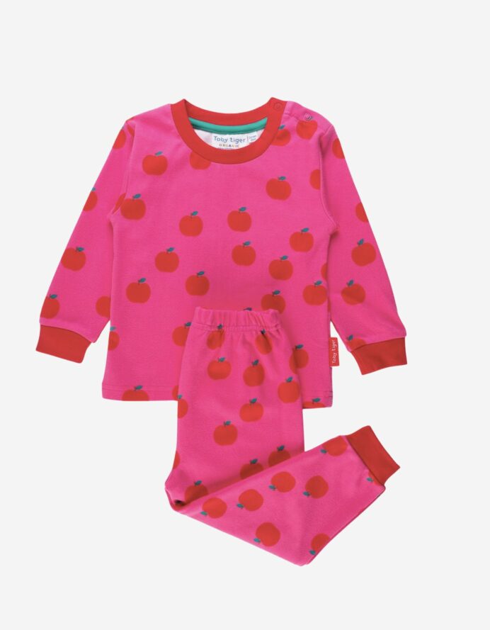 Pyjama deux pièces en coton biologique motifs « pommes »