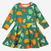 Robe patineuse manches longues en coton biologique motifs « hérissons »