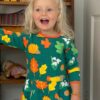 Robe patineuse manches longues en coton biologique motifs « hérissons » – Image 3