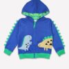 Veste survêtement zippée à capuche en coton biologique motifs « dinosaures »
