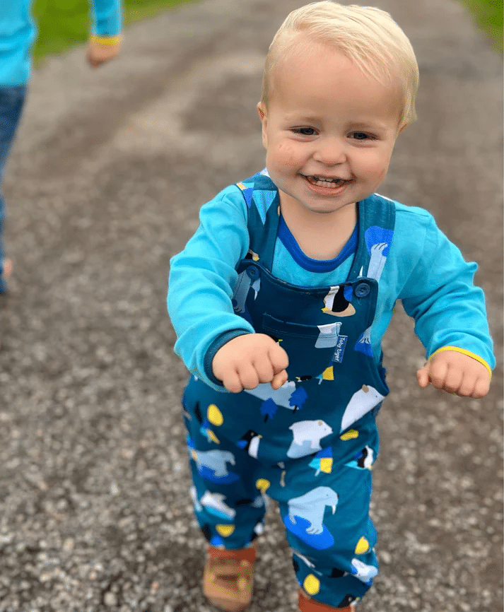 Salopette réglable en coton biologique motif « banquise » – Image 2