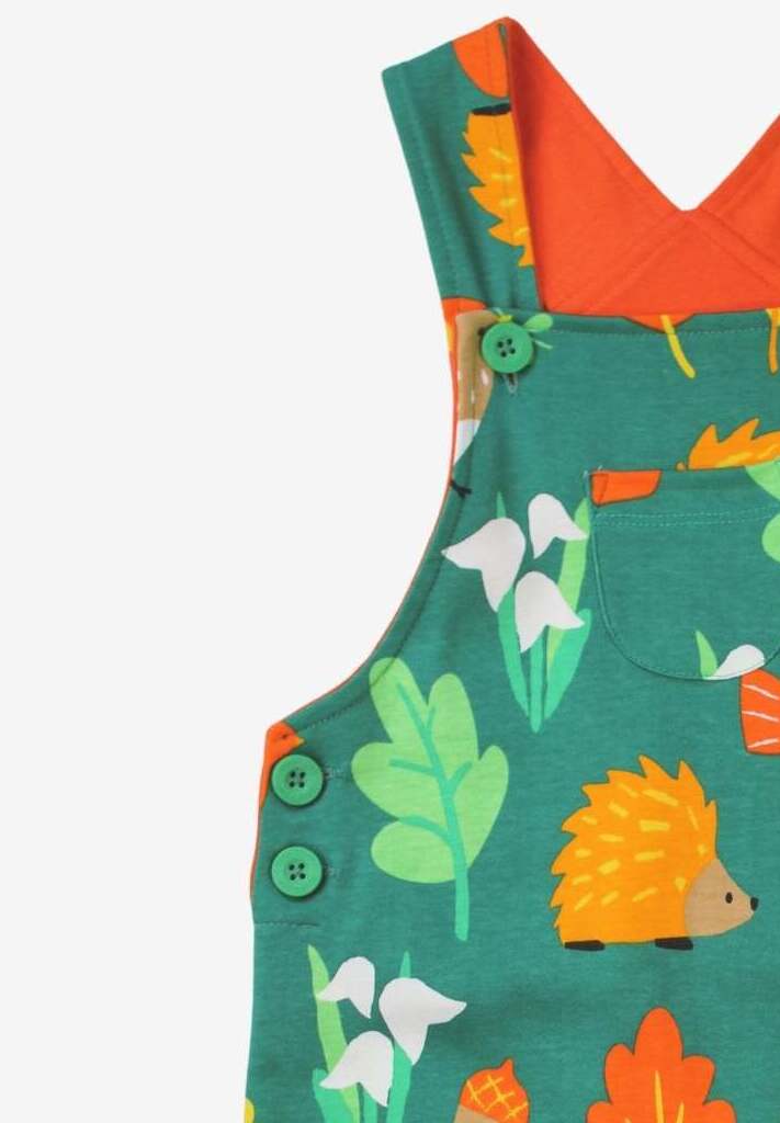 Salopette réglable en coton biologique motif « hérissons » – Image 3