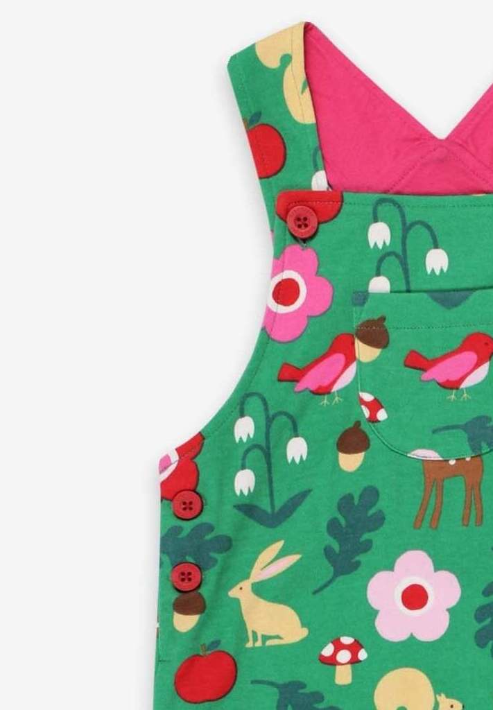 Salopette réglable en coton biologique motif « forêt » – Image 2