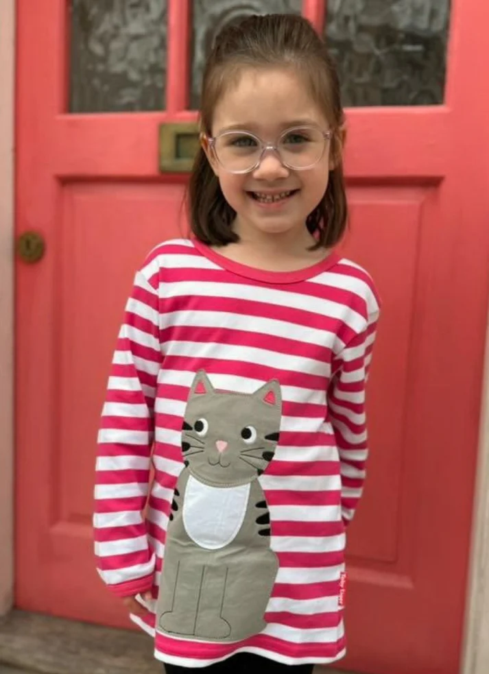 T-shirt manches longues en coton biologique motifs « chats » – Image 6