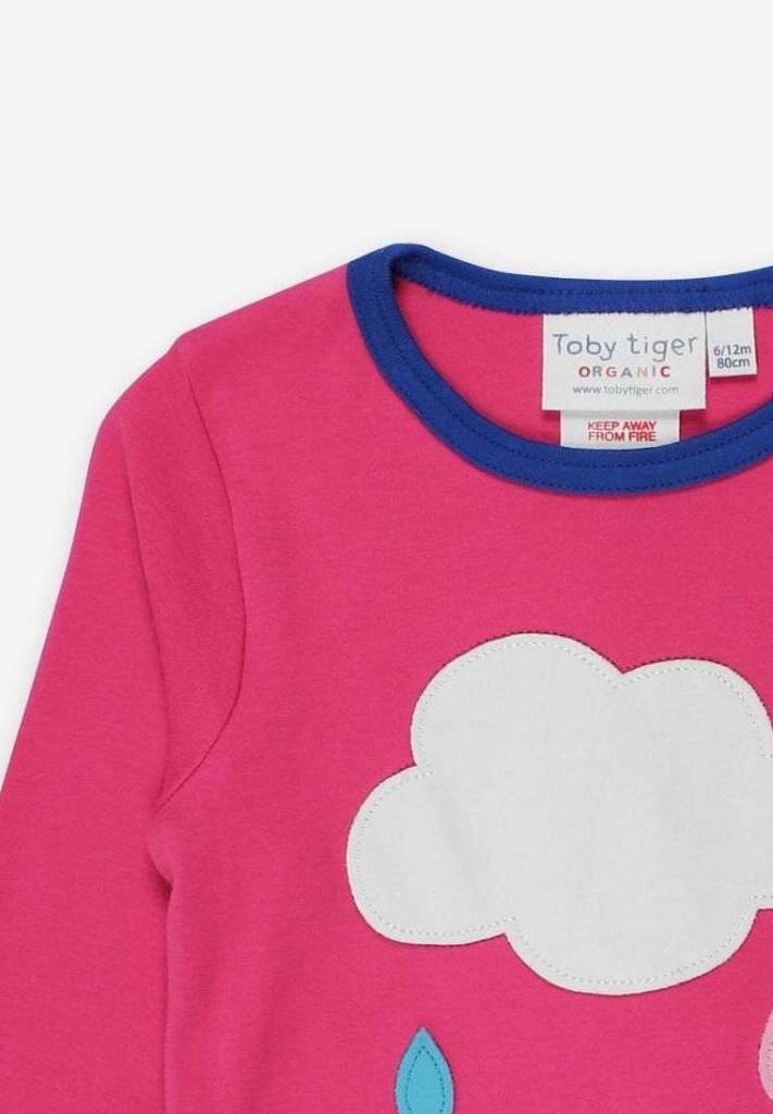 T-shirt manches longues en coton biologique motifs « nuage » – Image 3