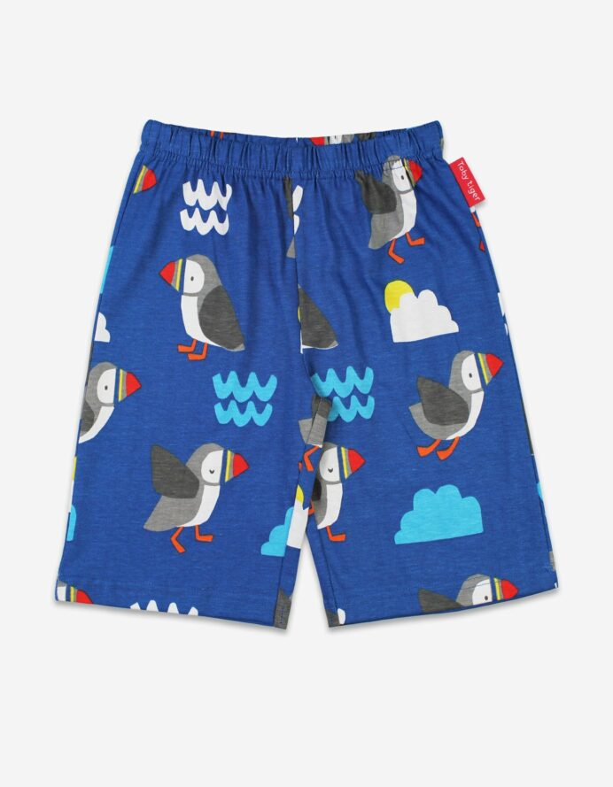 Pyjama deux pièces manches courtes en coton bio motifs « oiseaux macareux » – Image 3