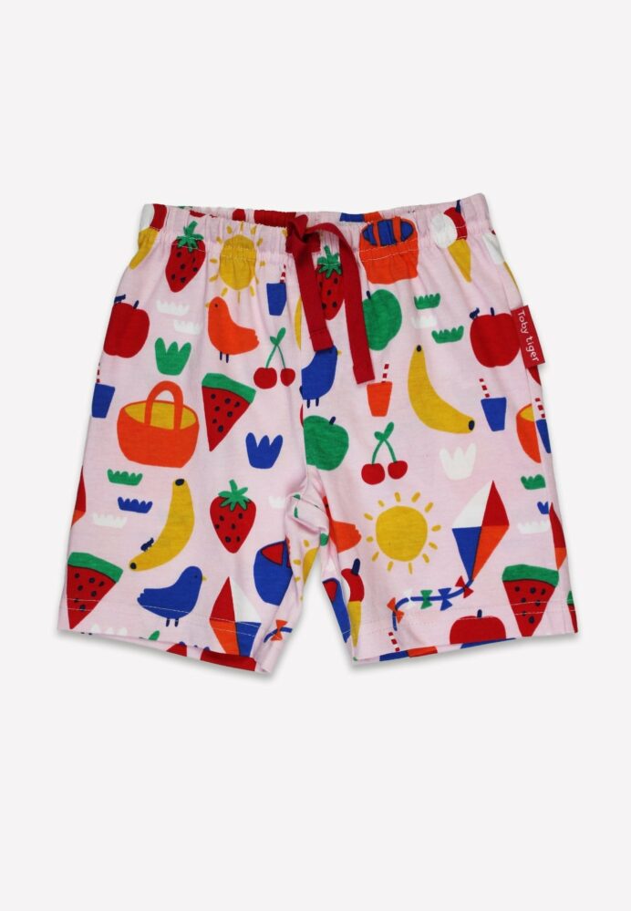 Pyjama deux pièces manches courtes en coton bio motifs « pic-nic » – Image 3