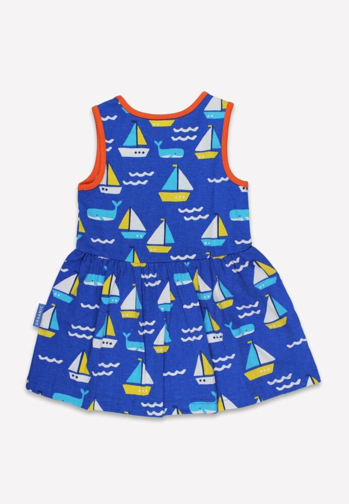 Robe sans manches en coton bio motifs « bateaux » – Image 2