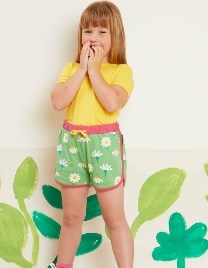 Short court en coton bio motifs « marguerites » – Image 2