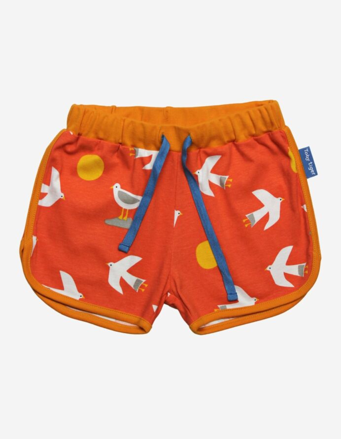 Short court en coton bio motifs « mouette »