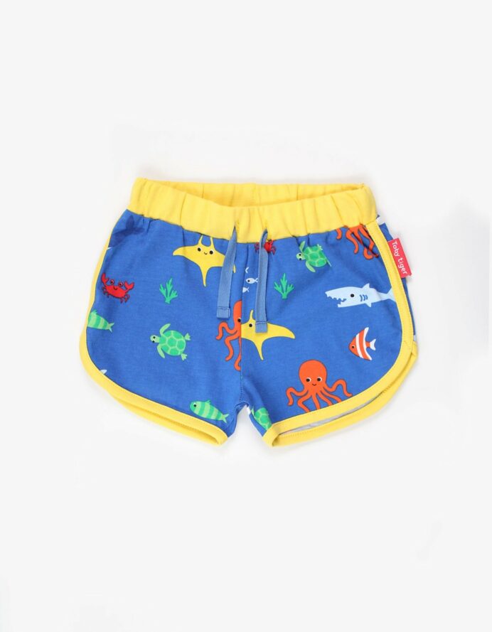 Short court en coton bio motifs « poulpes »