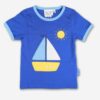 T-shirt manches courtes en coton bio motifs « bateaux »