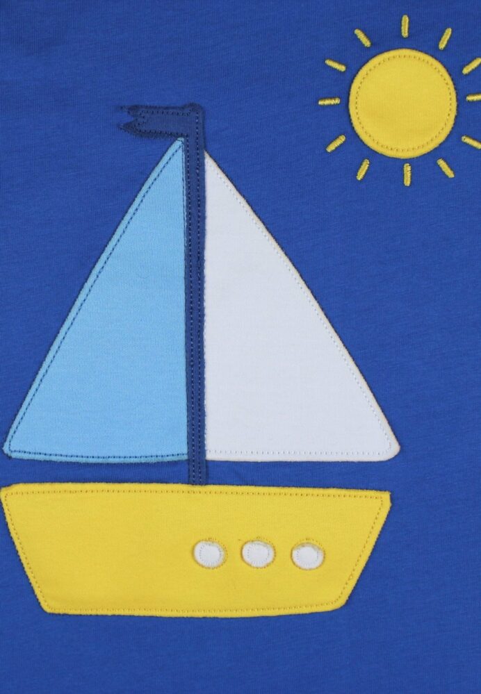 T-shirt manches courtes en coton bio motifs « bateaux » – Image 3