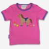 T-shirt manches courtes en coton bio motifs « chevaux »