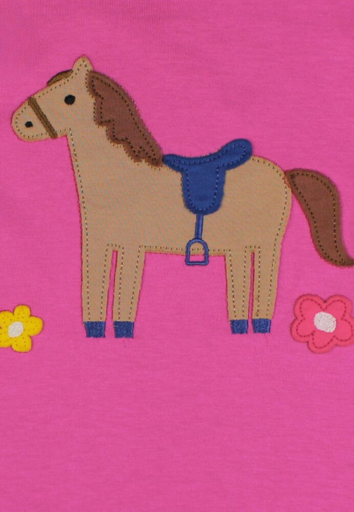 T-shirt manches courtes en coton bio motifs « chevaux » – Image 3
