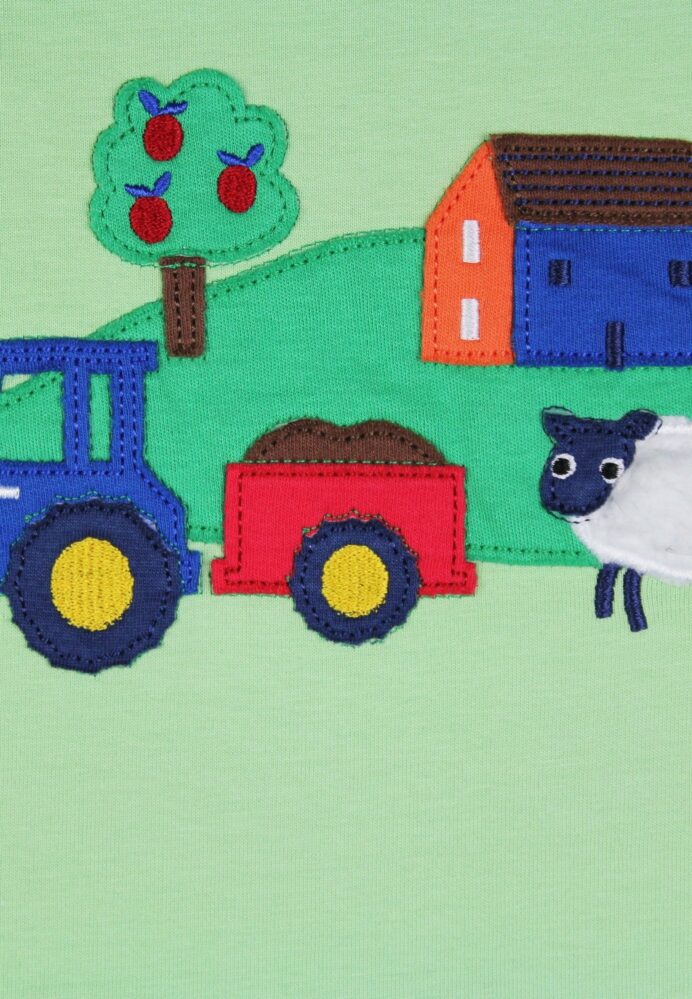 T-shirt manches courtes en coton bio motifs « ferme » – Image 3