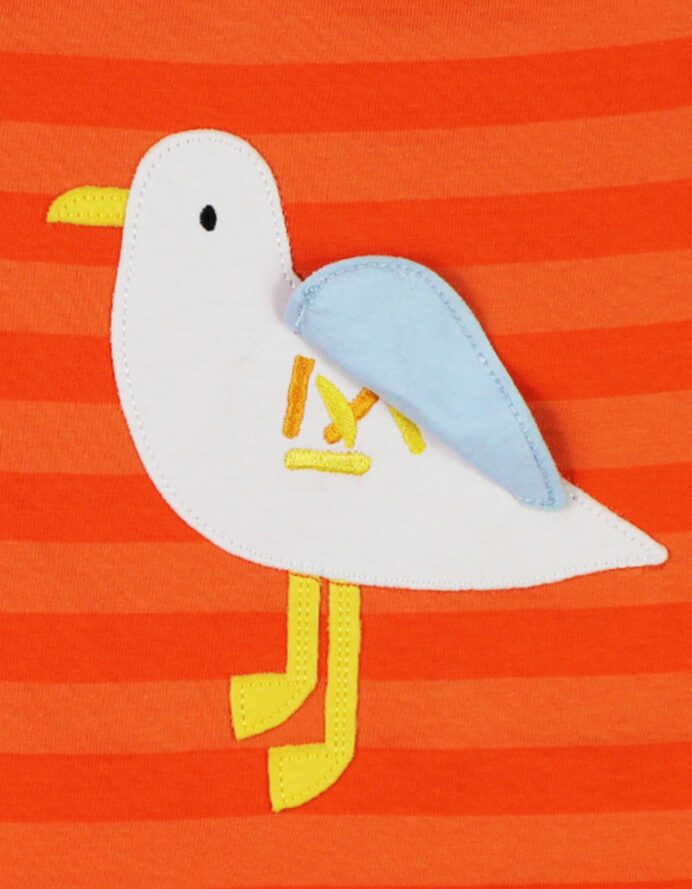 T-shirt manches courtes en coton bio motifs « mouettes » – Image 2