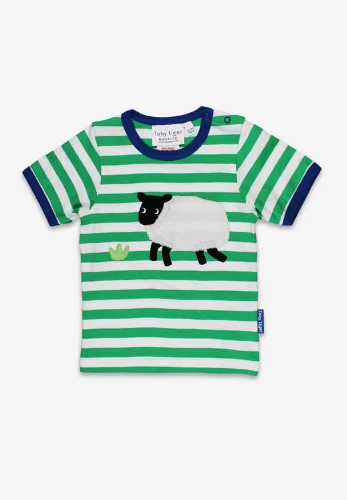 T-shirt manches courtes en coton bio motifs « mouton »