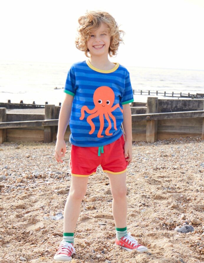 T-shirt manches courtes en coton bio motifs « poulpes » – Image 3