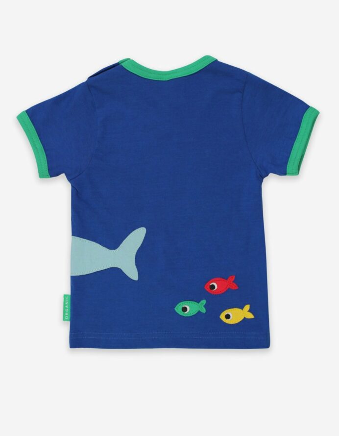 T-shirt manches courtes en coton bio motifs « requin » – Image 2