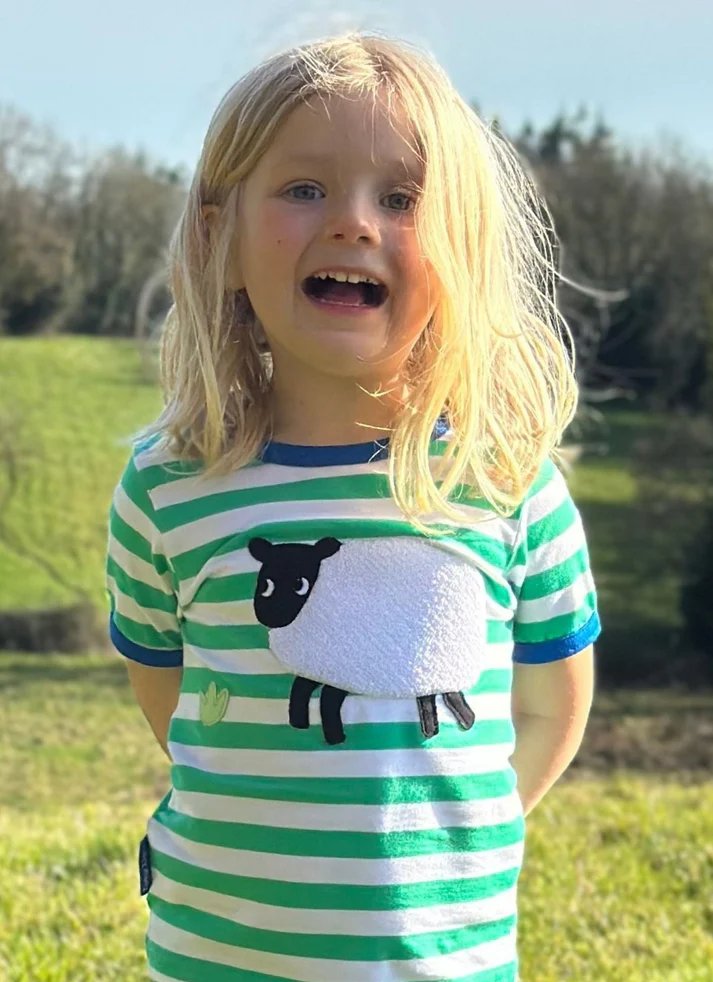 T-shirt manches courtes en coton bio motifs « mouton » – Image 5