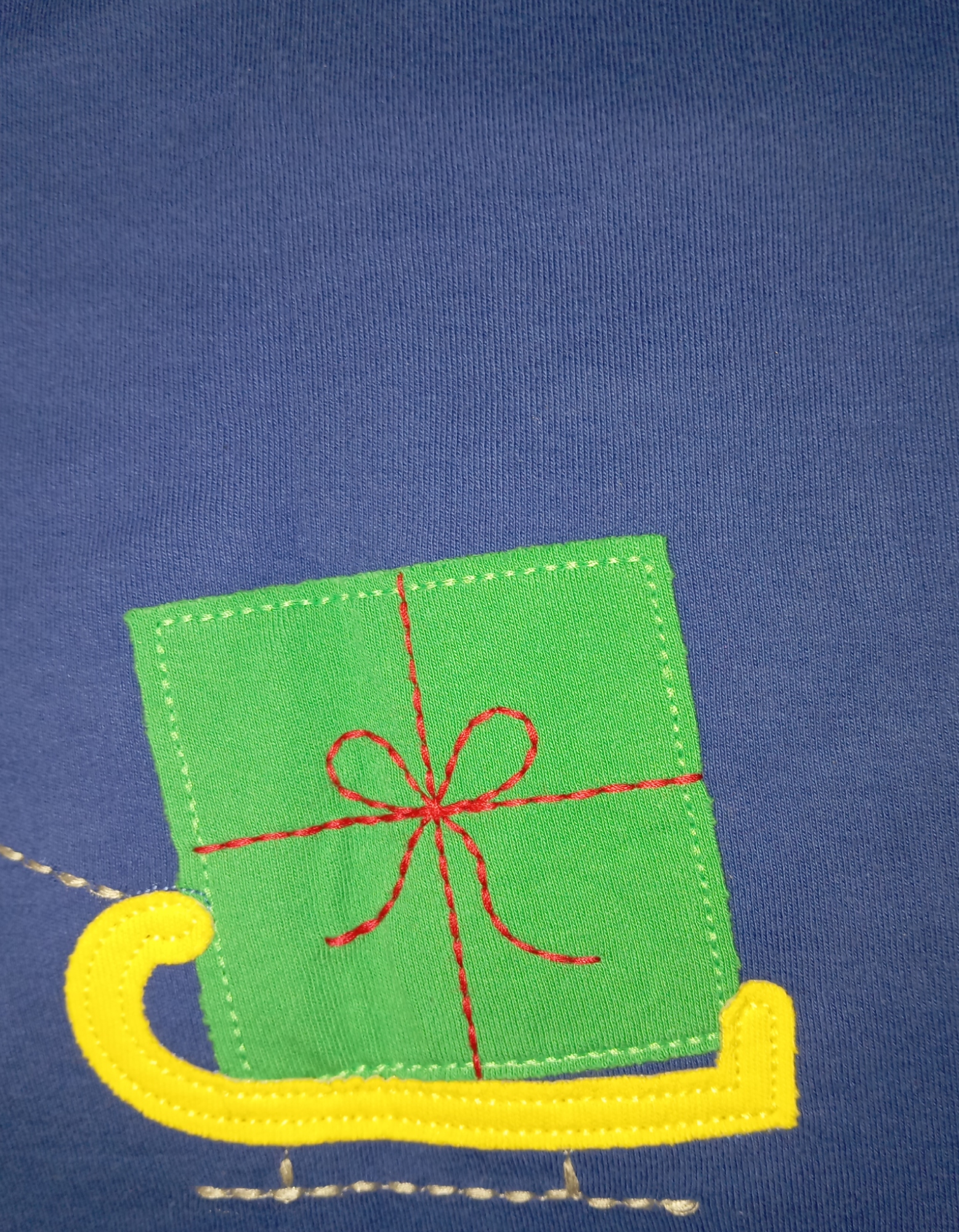 Robe tunique manches longues en coton biologique motifs « noël » – Image 3