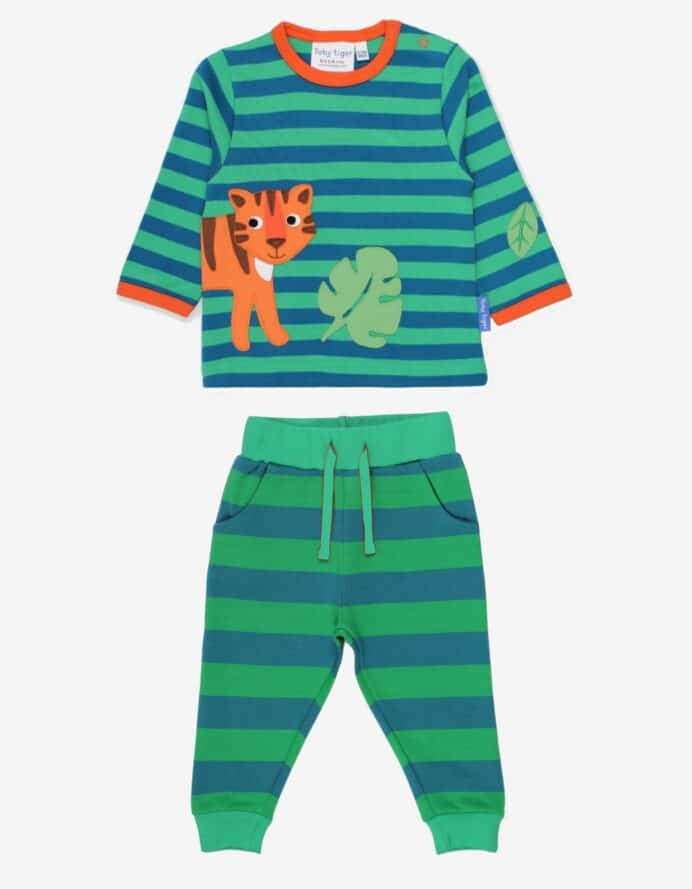 Ensemble 2 pièces en coton biologique motifs « tigre»